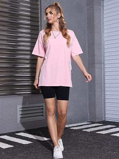 Women’s Summer Casual Short Sleeve Oversize Workout T-Shirt